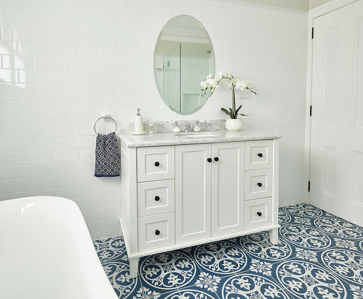 Turner Hastings Coventry 120 x 55 Single Bowl Satin White Vanity with Real Marble Top & Ceramic Undercounter Basin