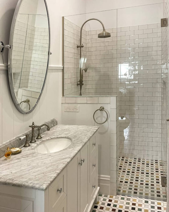 Turner Hastings Coventry 120 x 55 Single Bowl Satin White Vanity with Real Marble Top & Ceramic Undercounter Basin