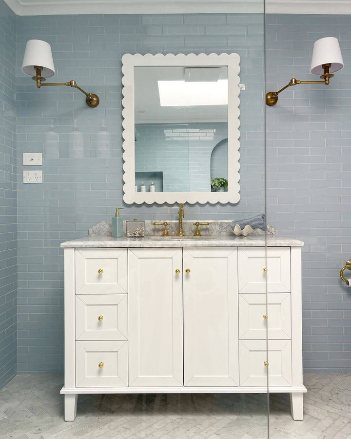 Turner Hastings Coventry 120 x 55 Single Bowl Satin White Vanity with Real Marble Top & Ceramic Undercounter Basin