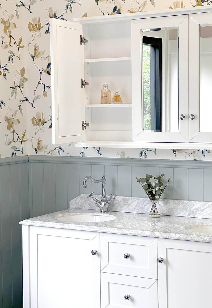 Turner Hastings Coventry 150 x 56 Double Bowl Satin White Vanity with Real Marble Top & Ceramic Undercounter Basins