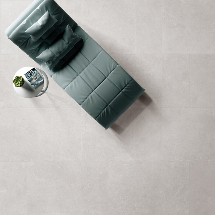 Crete Series Bianco White Indoor/Outdoor Matt Porcelain Tile
