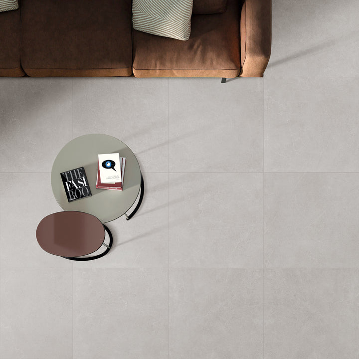 Crete Series Pearl Grey Indoor/Outdoor Matt Porcelain Tile