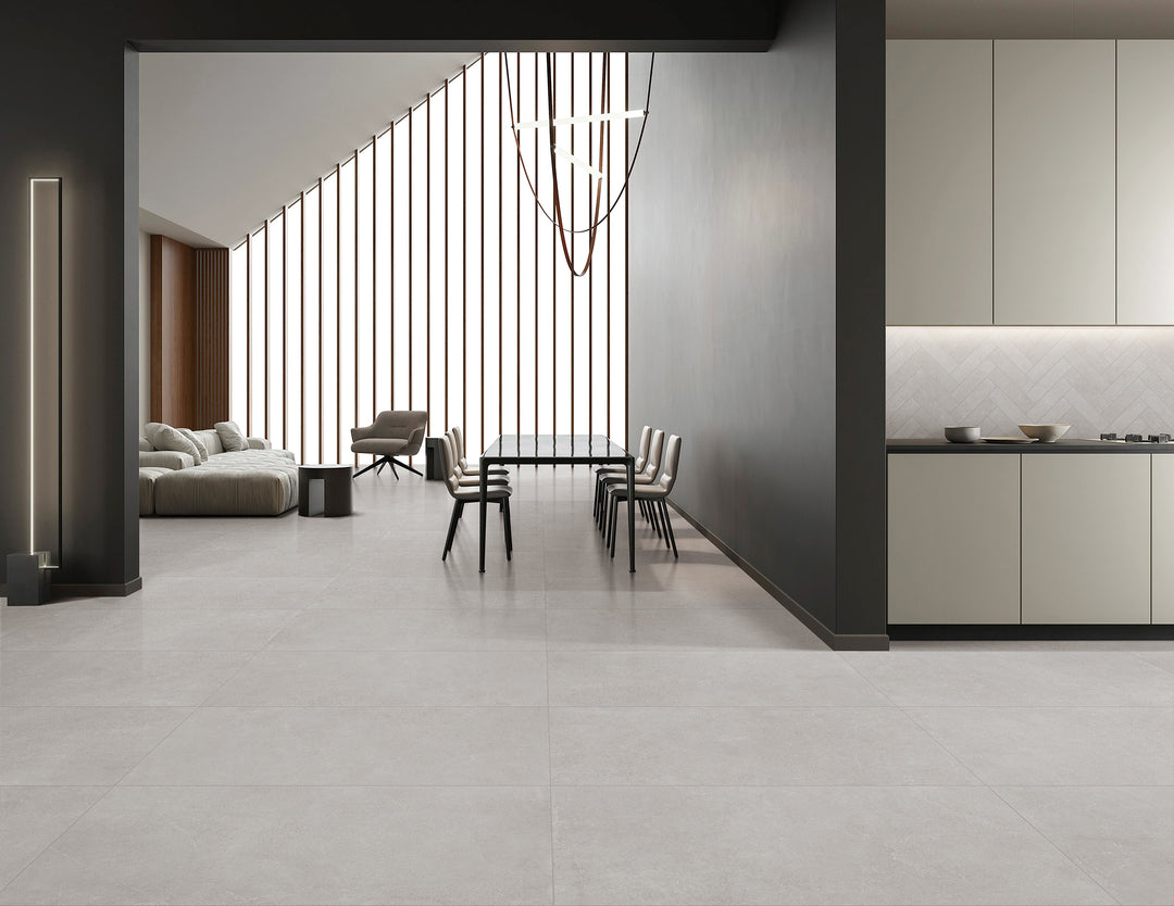 Crete Series Pearl Grey Indoor/Outdoor Matt Porcelain Tile