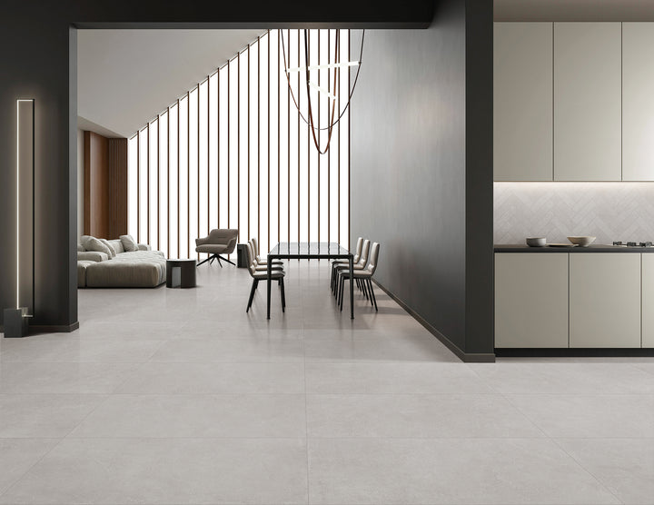 Crete Series Pearl Grey Indoor/Outdoor Matt Porcelain Tile