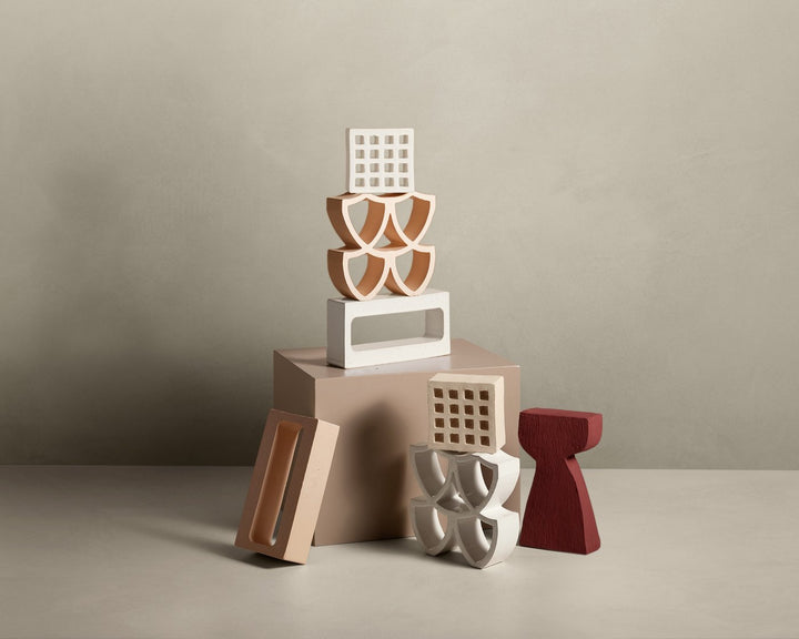 Italian Terracotta Arialuce Curve Avorio Lattice Tile