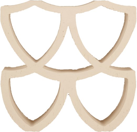 Italian Terracotta Arialuce Curve Avorio Lattice Tile