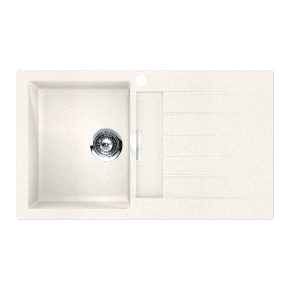 Abey Schock Signus Polaris Single Left Hand Bowl &amp; Drainer 1TH