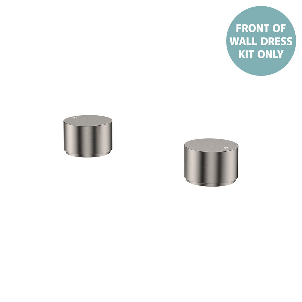 Fienza Kaya Round Hob Taps, Dress Kit, Brushed Nickel