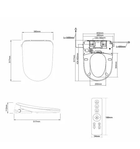 Alzano Bidet Spa Toilet Set