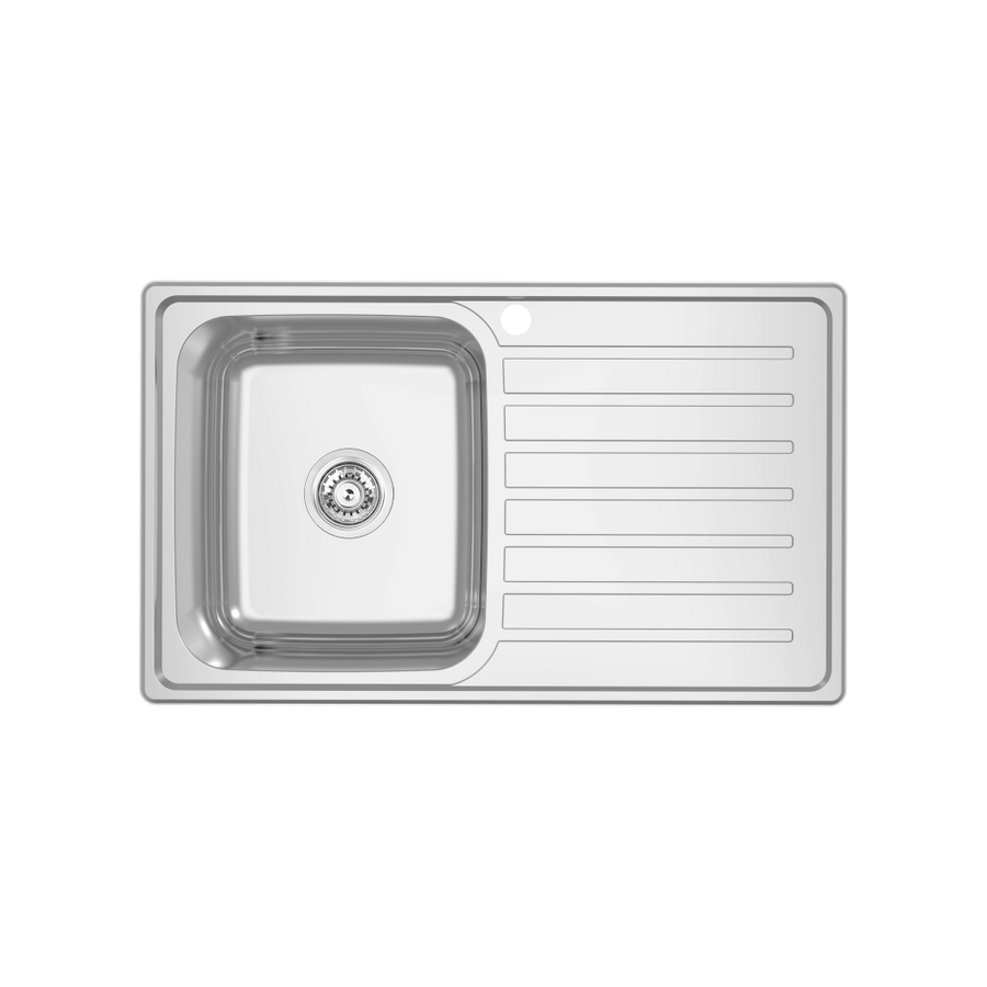 Abey EC Single Left Hand Bowl & Drainer