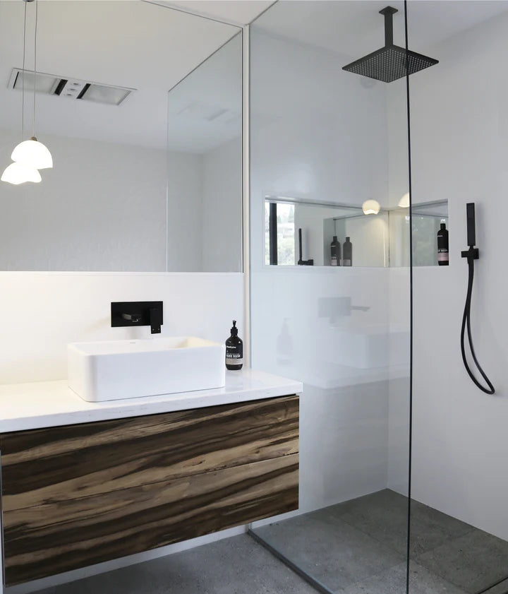 Meir Square Ceiling Shower 300mm Rose & 200mm Dropper