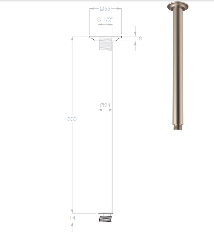 Adp Eternal Shower Dropper 300mm