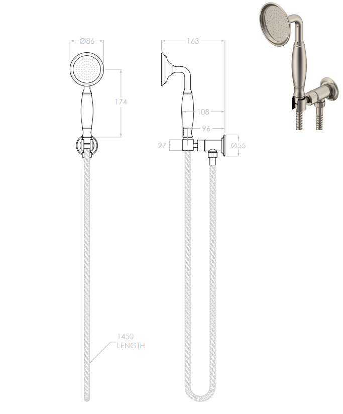 Adp Eternal Hand Shower On Hook