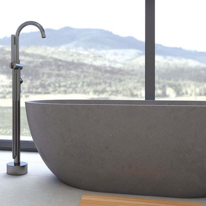 Fienza Jada Concrete Freestanding Bath Warm Grey