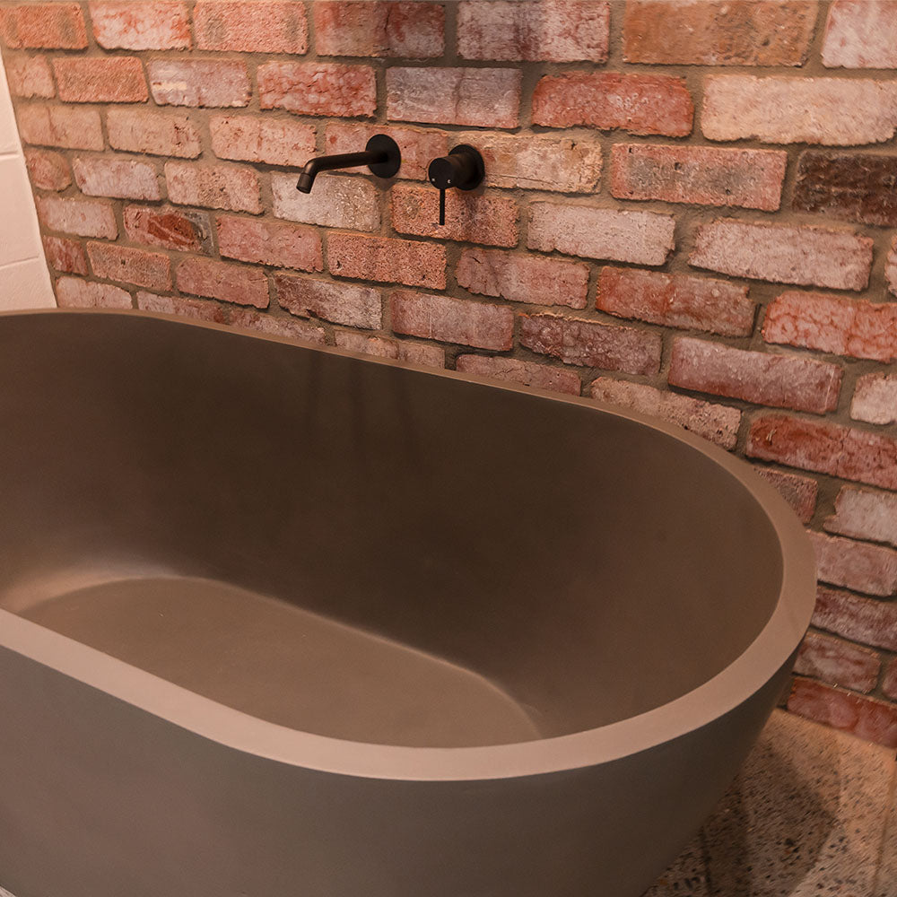 Fienza Jada Concrete Freestanding Bath Warm Grey