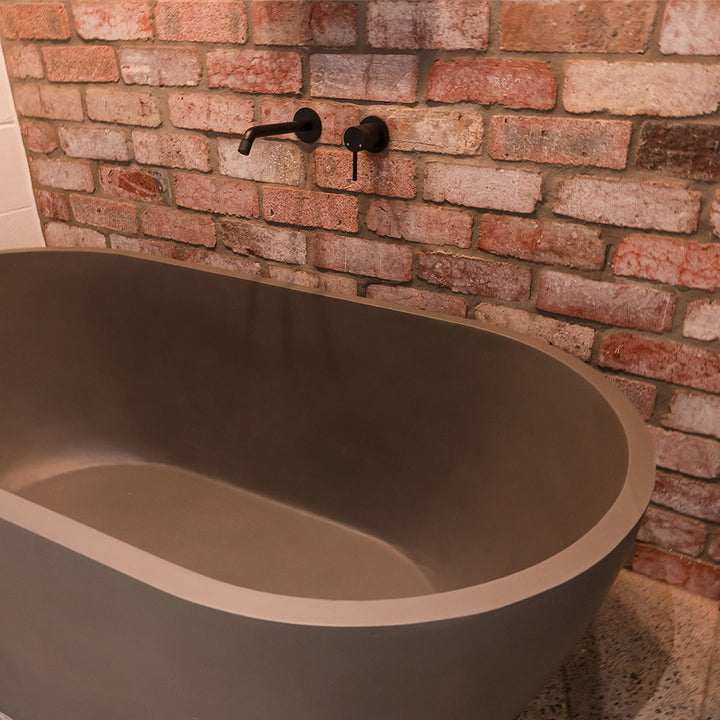 Fienza Jada Concrete Freestanding Bath Warm Grey