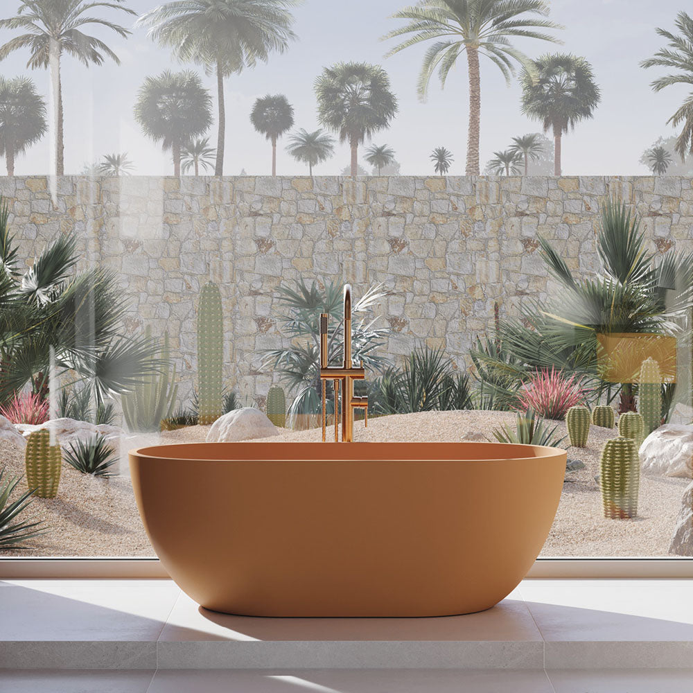 Fienza Jada Concrete Freestanding Bath Tuscan