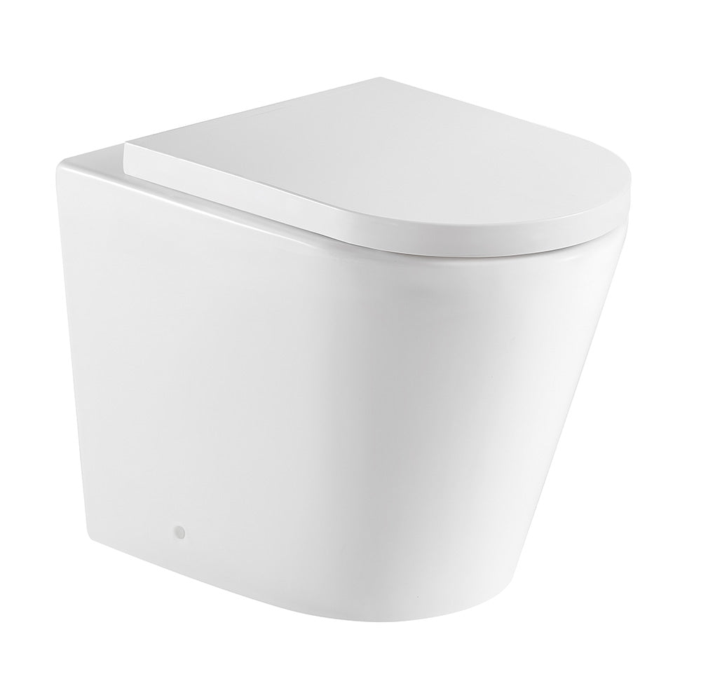 Turner Hastings Package - Fino WhisperFlush Gloss White Floor Mounted Pan & Thick Seat + Geberit In-wall Cistern + Flush Plate