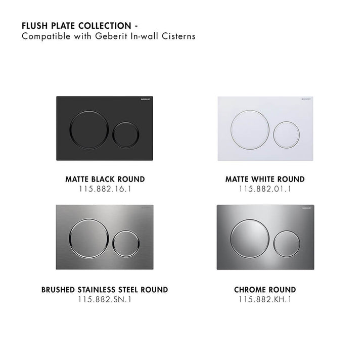 Turner Hastings Package - Fino WhisperFlush Gloss White Floor Mounted Pan & Thin Seat + Geberit In-wall Cistern + Flush Plate