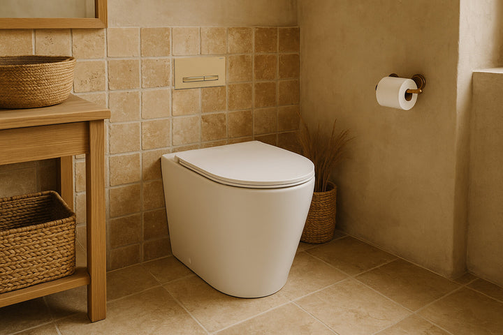 Turner Hastings Package - Fino WhisperFlush Matte White Floor Mounted Pan & Thin Seat + Geberit In-wall Cistern + Flush Plate