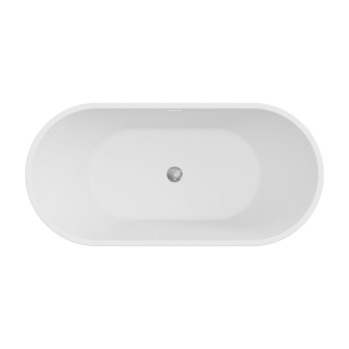 Fienza Koko Freestanding Acrylic Bath 1500mm with Overflow Matte White
