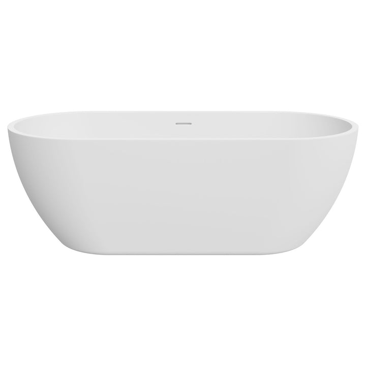 Fienza Koko Freestanding Acrylic Bath 1680mm with Overflow Matte White