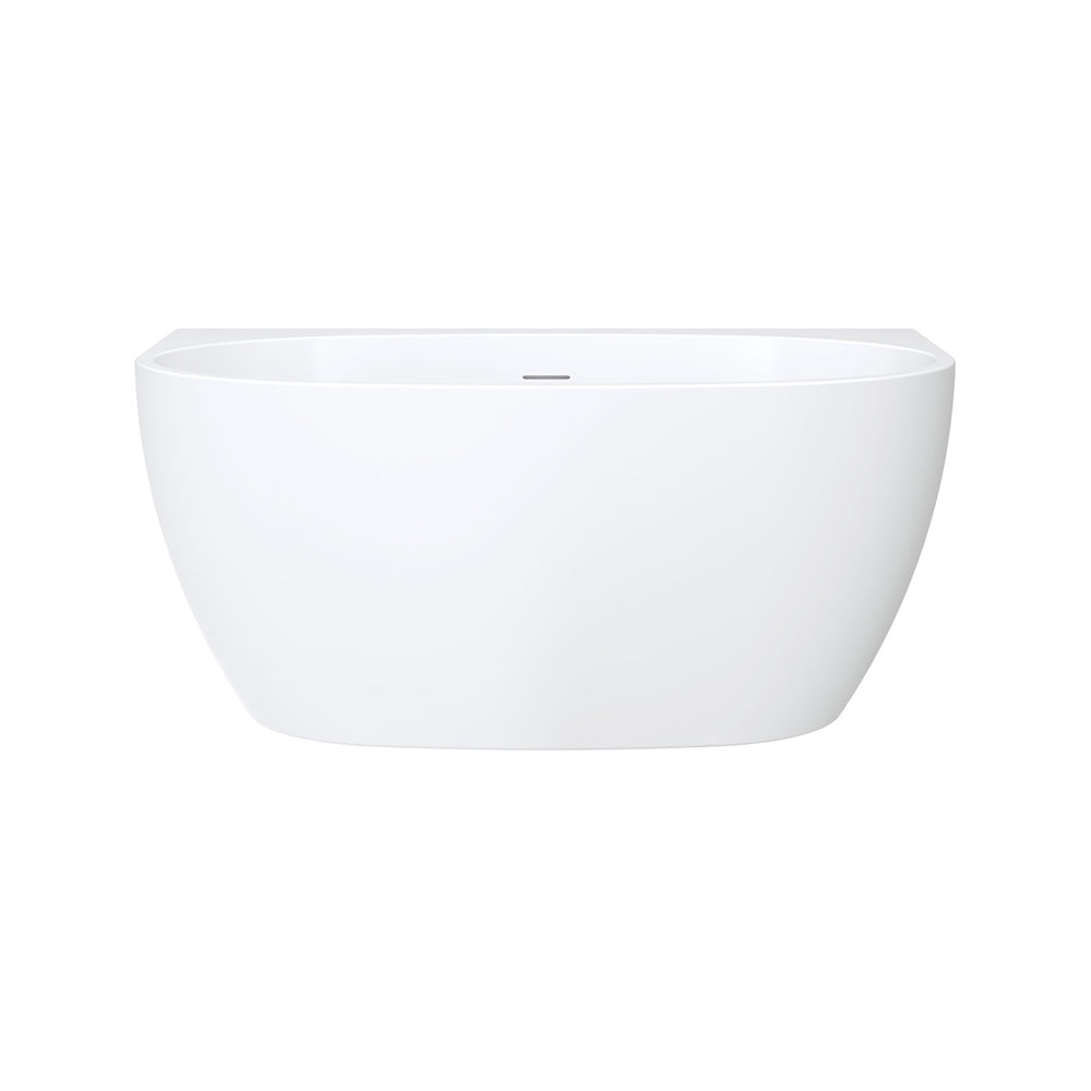 Fienza Keeto Back-To-Wall Acrylic Bath with Overflow 1300mm