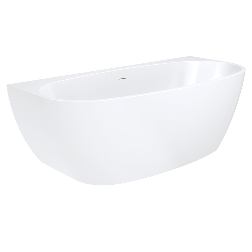 Fienza Keeto Back-To-Wall Acrylic Gloss White Bath 1700mm