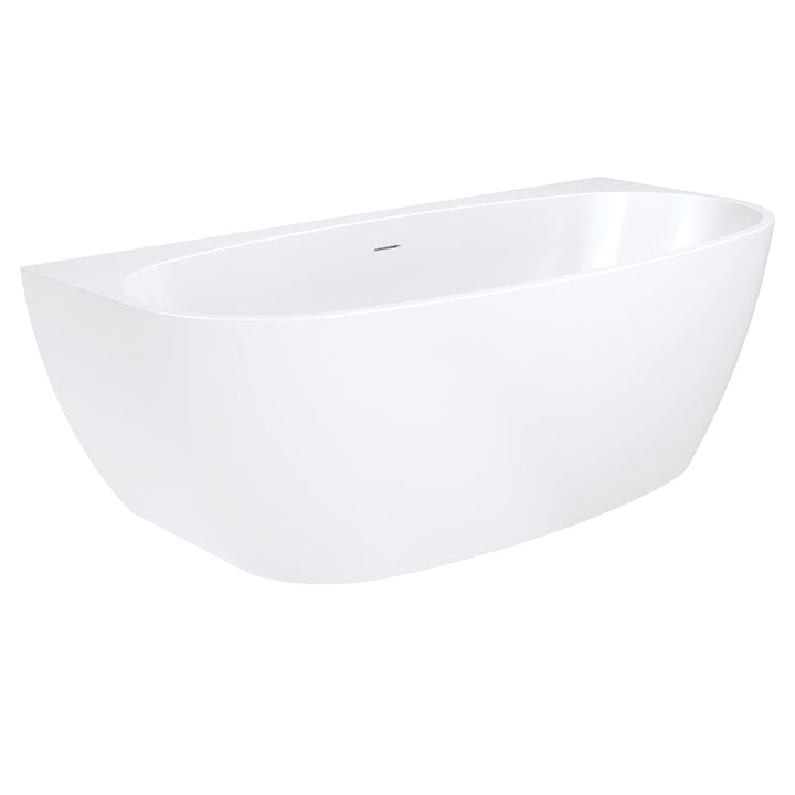 Fienza Keeto Back-To-Wall Acrylic Gloss White Bath 1700mm