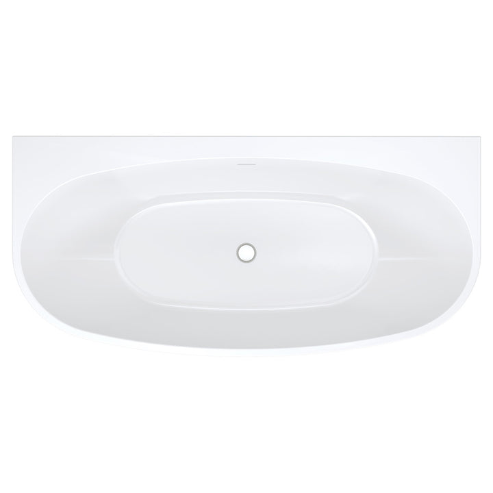 Fienza Keeto Back-To-Wall Acrylic Gloss White Bath 1700mm