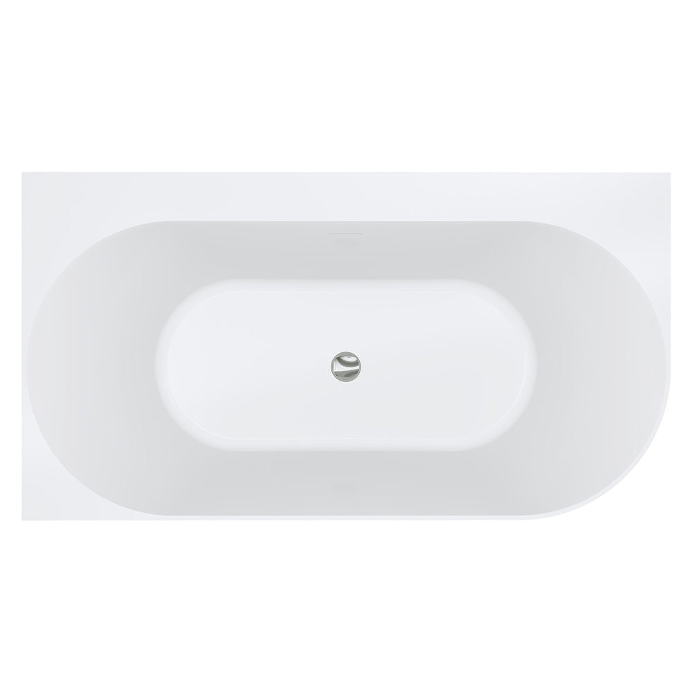 Fienza Chloe Right-Hand Acrylic Corner Bath with Overflow 1400mm