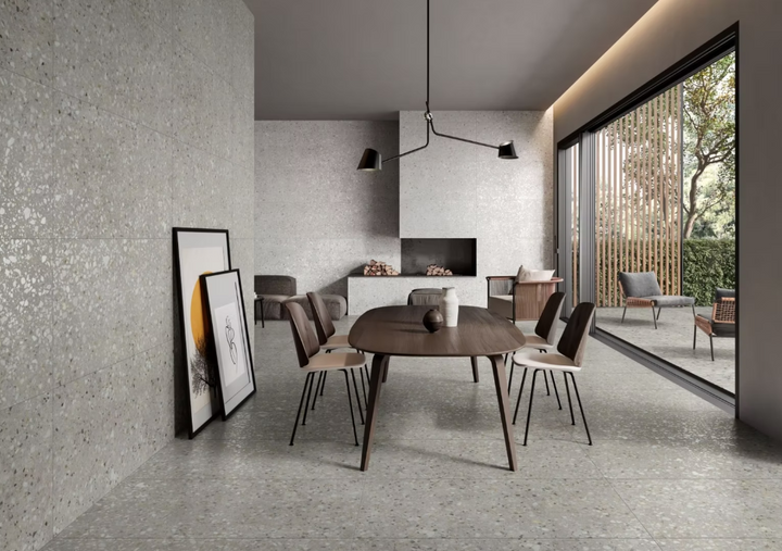 Frammenta Collection Italian Terrazzo Perla Porcelain Tile