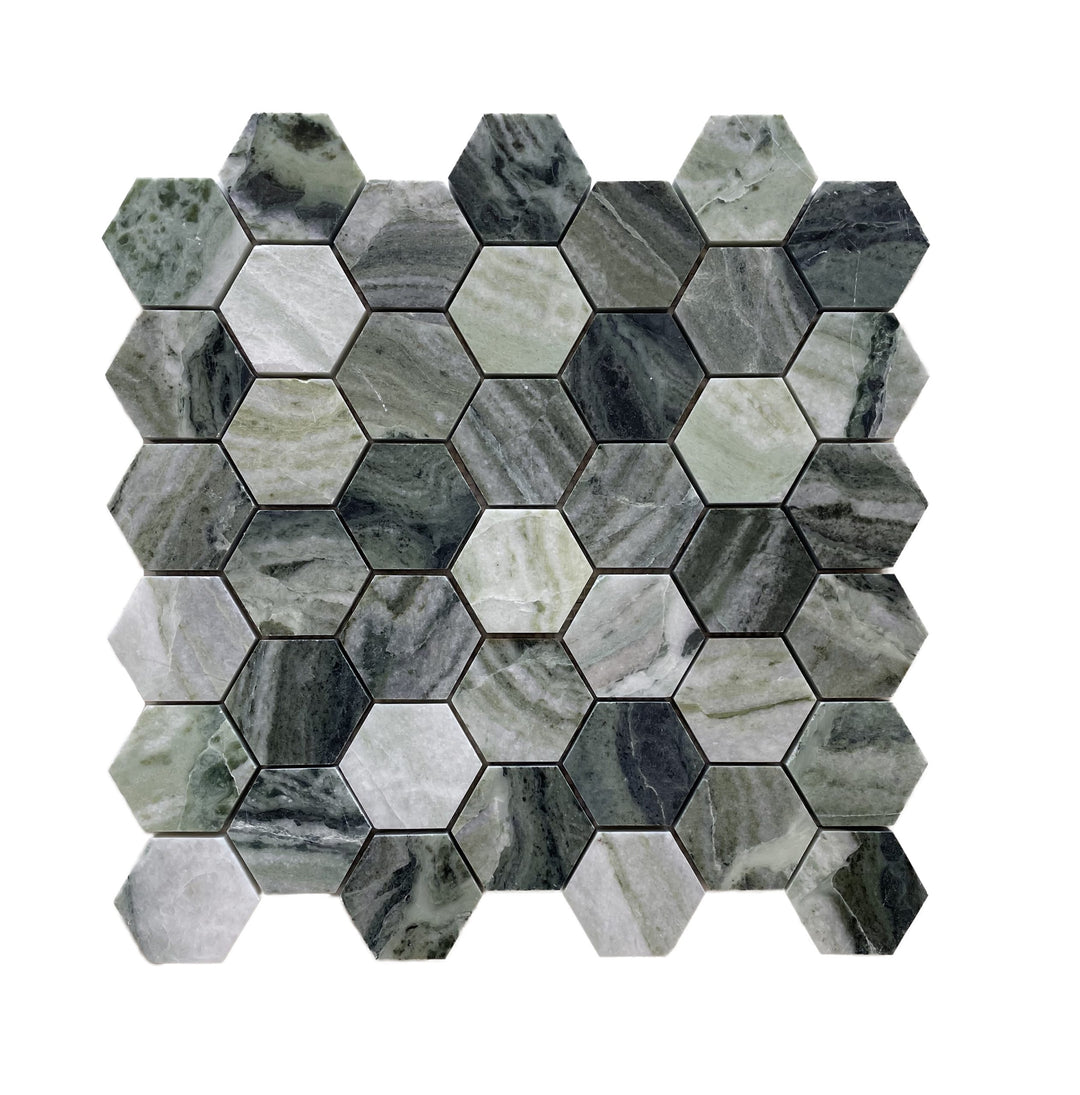 Fontana Verde Hexagon Honed Mosaic
