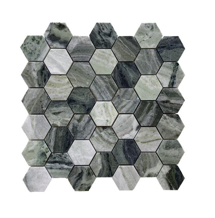 Fontana Verde Hexagon Honed Mosaic