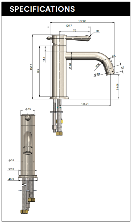 Meir Harrington Short Basin Mixer