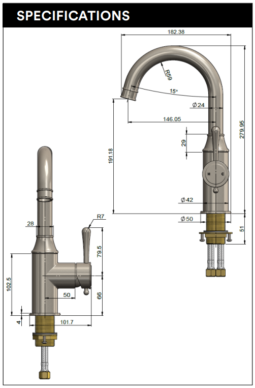 Meir Harrington Tall Basin Mixer