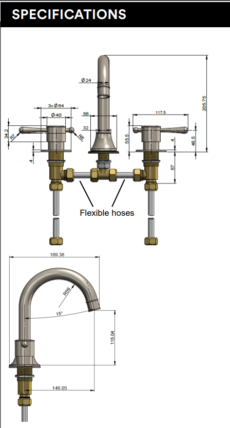Meir Harrington 3-hole Basin Set