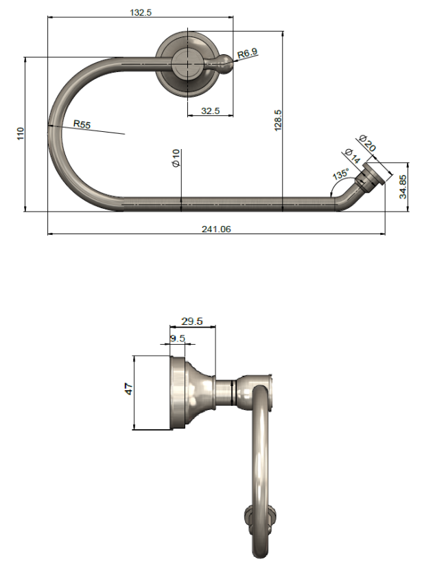 Meir Harrington Guest Towel Rail
