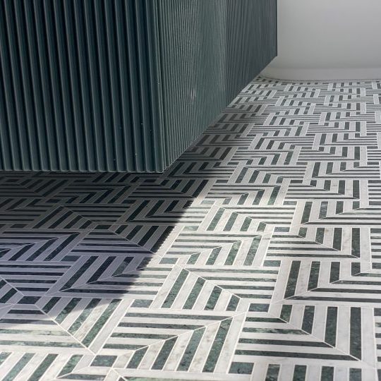 Chicago Indian Green with Carrara Mosaic