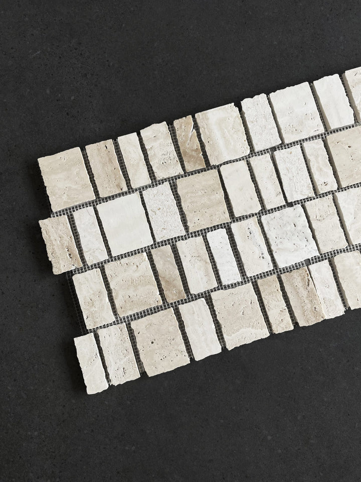 Fiorano Crema Travertine Mosaic