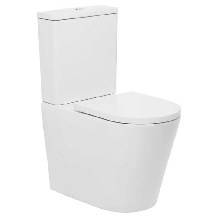 Johnson Suisse Venezia Closed Coupled Back To Wall Rimless Comfort Toilet Suite With Seat