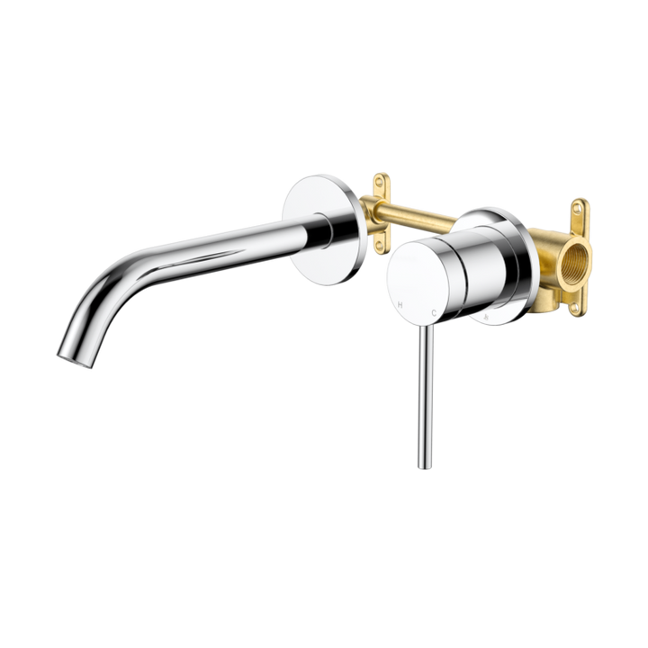 Johnson Suisse Venezia Wall Basin & Bath Mixer Kit Complete Lead Free
