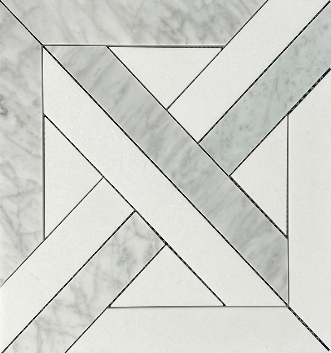 Natural Stone Jumbo Parquet Carrara &amp; Thassos