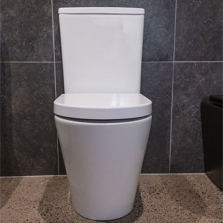 Fienza Aluca Tornado Flush Back-to-Wall Toilet Suite, Gloss White