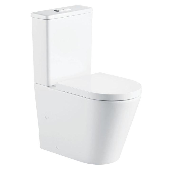 Fienza Aluca Tornado Flush Back-to-Wall Toilet Suite, Gloss White