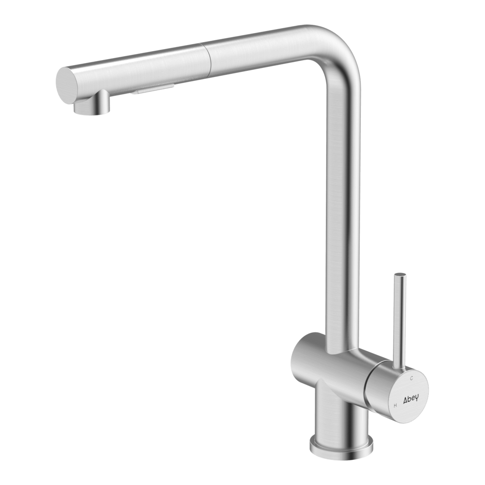 Abey 316 Squareneck Pull Out Stainless Steel Kitchen Mixer