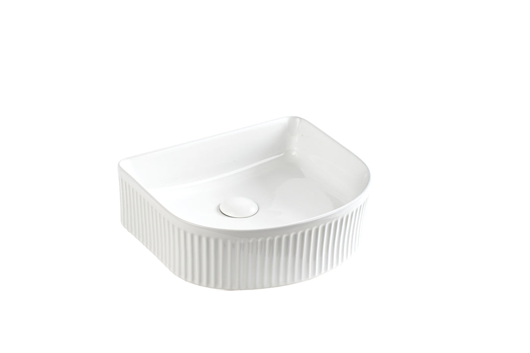 Arco Fluted Fine Ceramic Above Counter Basin