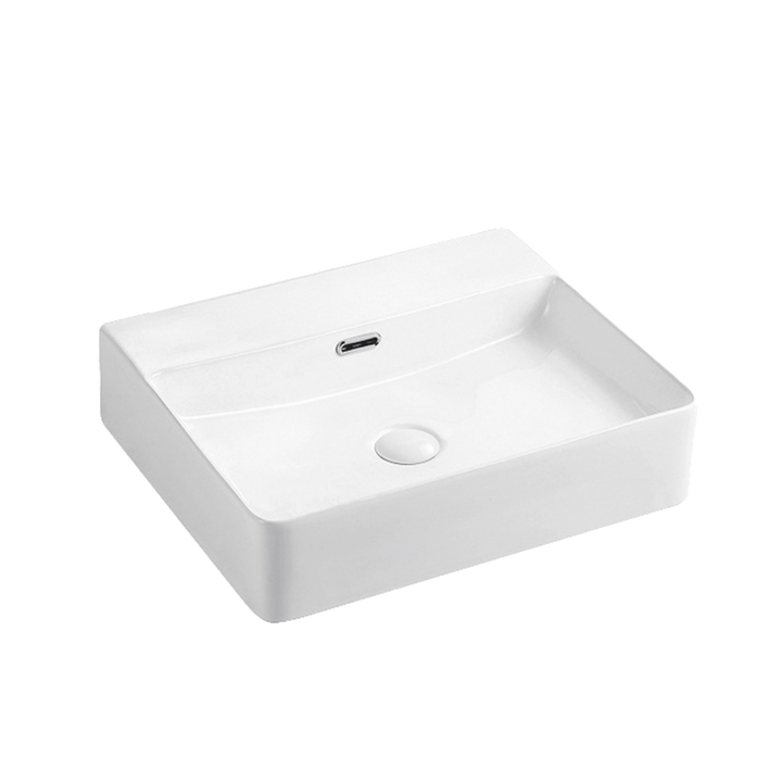 Abey Vela Wall Hung Rectangle Basin with Overflow 1TH