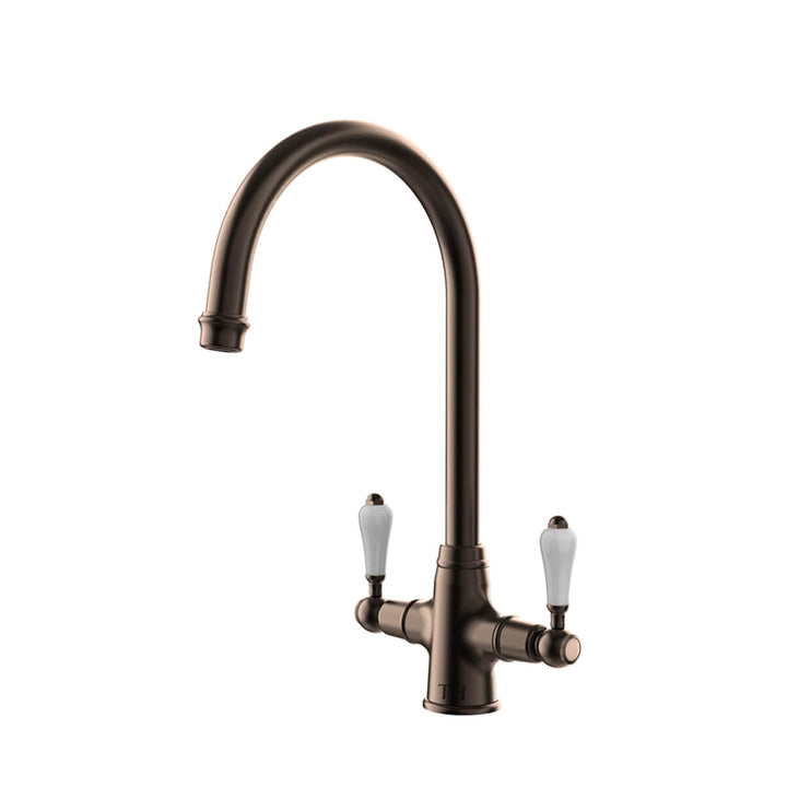 Turner Hastings Ludlow Double Mixer Tap - English Bronze