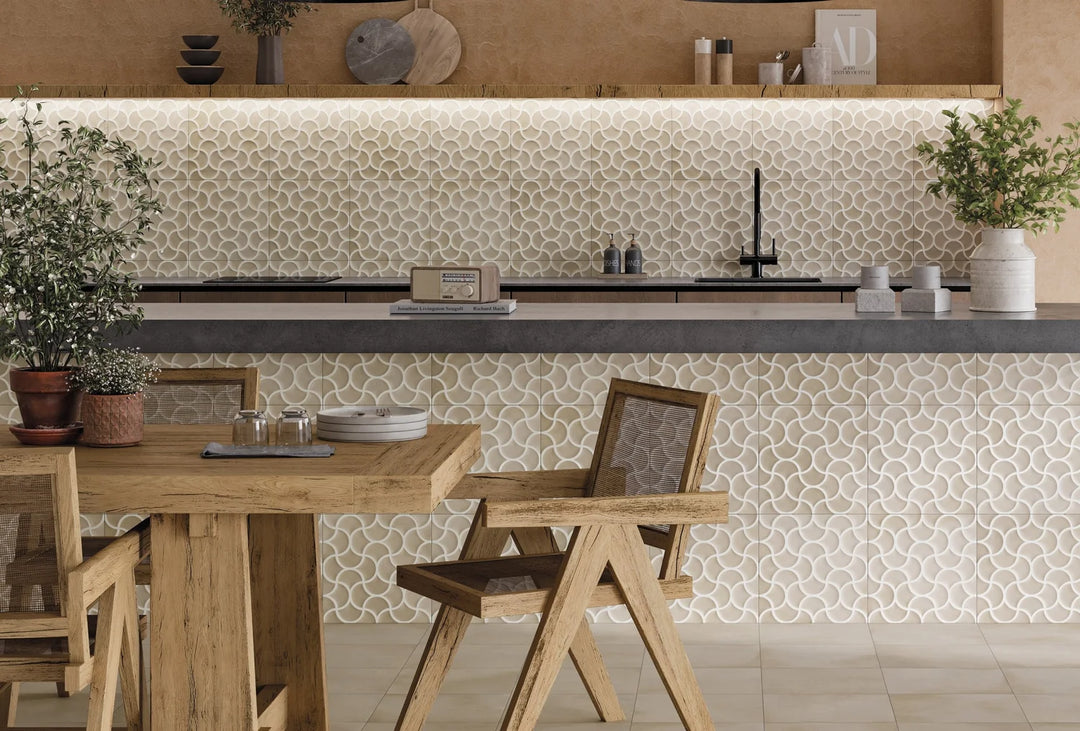 Lattice Sand 3 Dimensional Porcelain Wall Tile